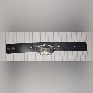 Brown Leather Fearless Bracelet - Like NEW